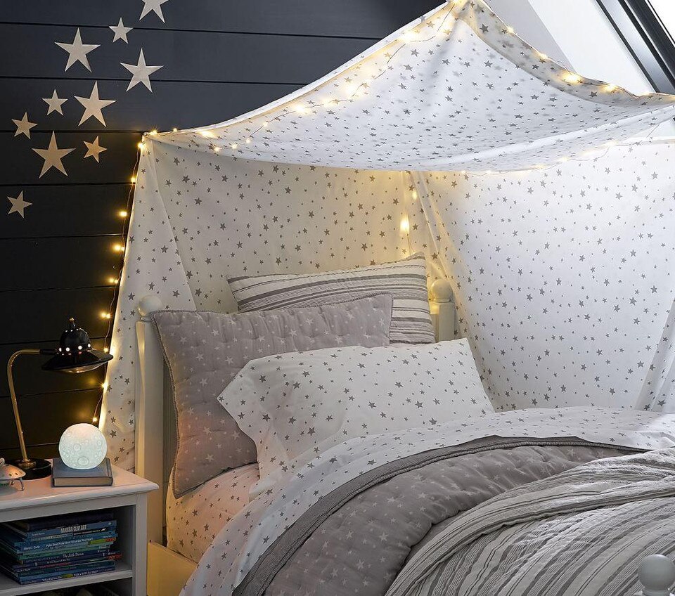 Organic Shining Star GlowintheDark Sheet Set & Pillowcase Pottery